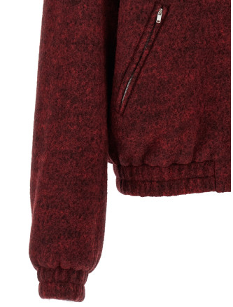 Mélange wool bomber jacket #