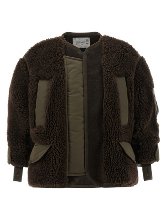 Shearling bomber jacket