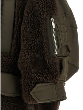 Shearling bomber jacket #