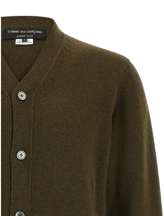 Jacquard insert cardigan #