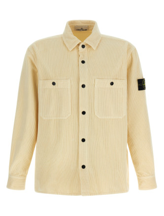 Ribbed velvet overshirt