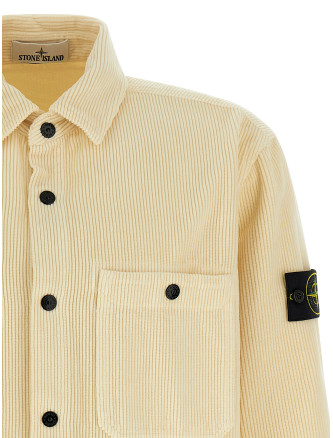 Ribbed velvet overshirt #