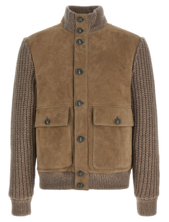 Shearling bomber jacket