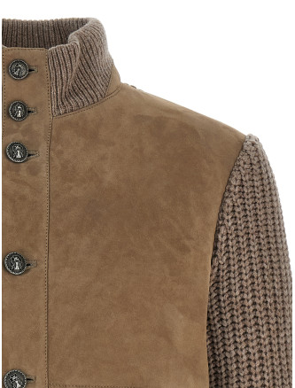 Shearling bomber jacket #