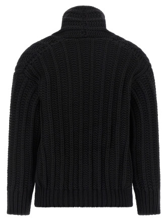 Coarse wool cardigan #