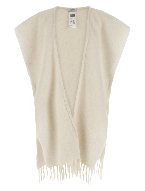 Bouclé yarn cape #1