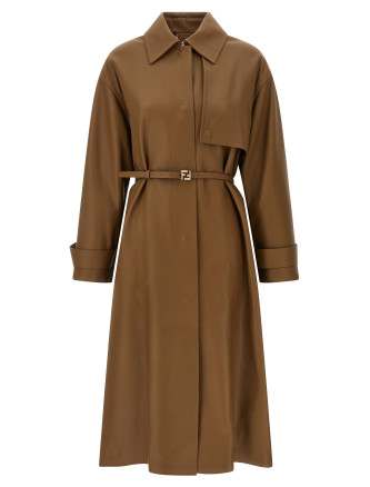 Nappa trench coat