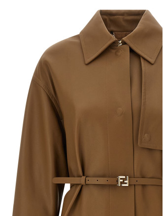 Nappa trench coat #