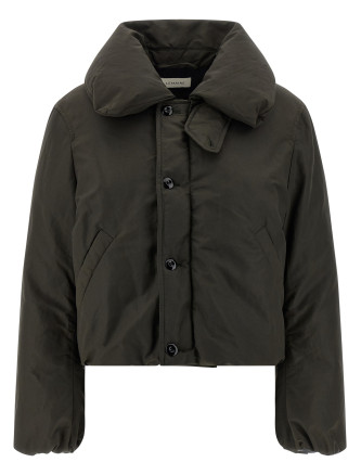 Bubble collar cropped down jacket