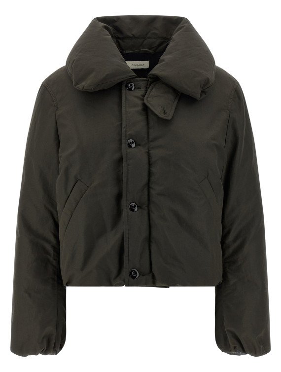 Bubble collar cropped down jacket #1