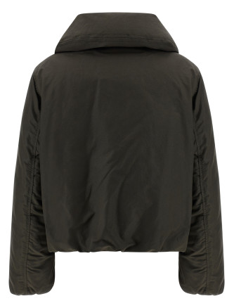 Bubble collar cropped down jacket #