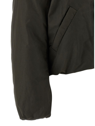 Bubble collar cropped down jacket #