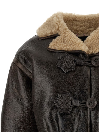 Wool insert sheepskin jacket #