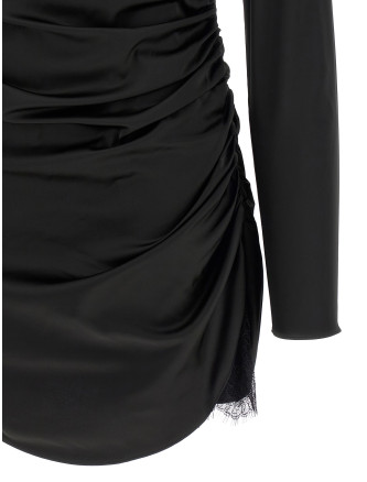 'Satin Rouched Mini' dress #