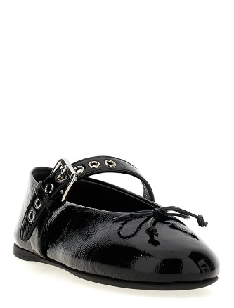 Buckle and bow ballet flats #