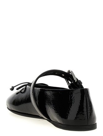 Buckle and bow ballet flats #