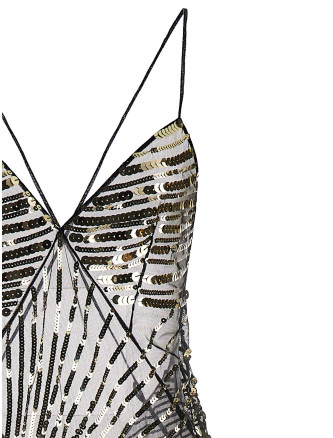 Semi-transparent long dress #