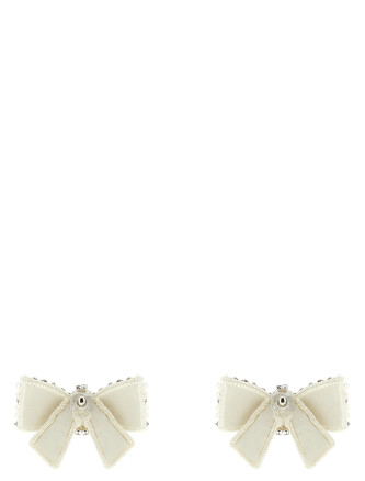 'Pearl Satin Bow' earrings #