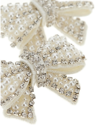 'Pearl Satin Bow' earrings #