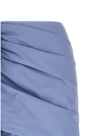 'Blue Cotton Tie Side Mini' skirt #