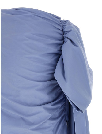 'Blue Cotton Tie Side Mini' skirt #