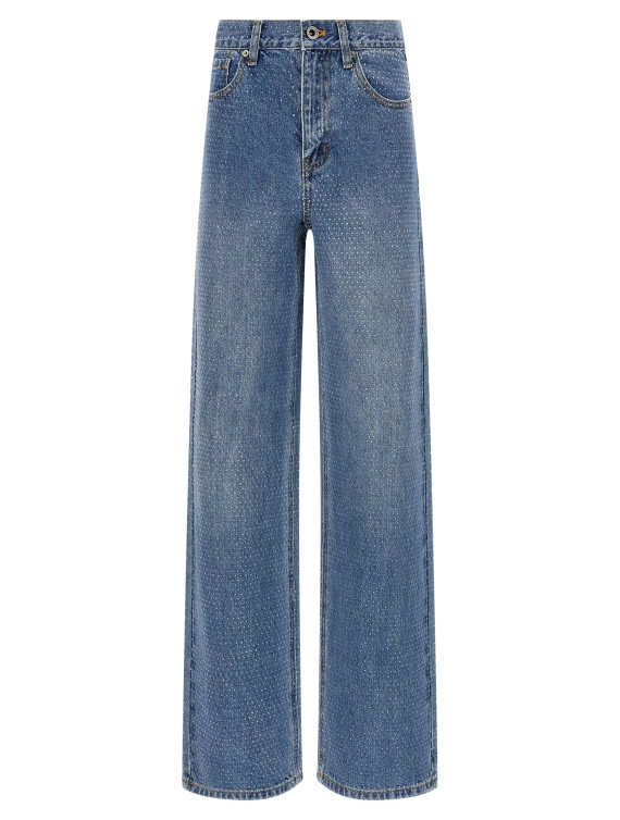 'Rhinestone Denim Straight Leg' jeans #1