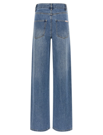 'Rhinestone Denim Straight Leg' jeans #