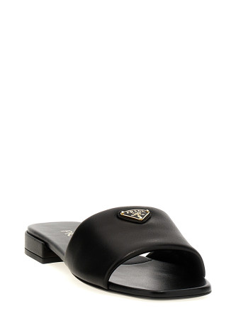 Logo leather sandals #