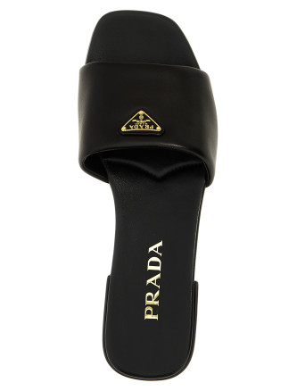 Logo leather sandals #