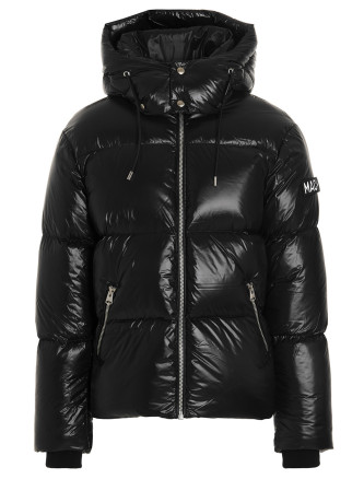 Logo patch down jacket