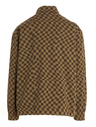 Check print overshirt #