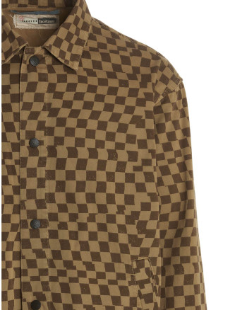 Check print overshirt #