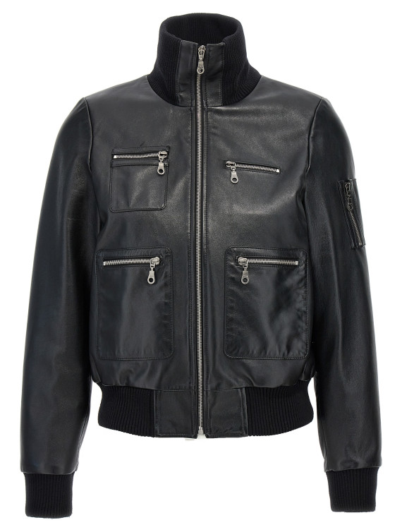 Leather bomber jacket #1