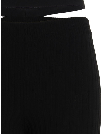 Ribbed flared trousers #