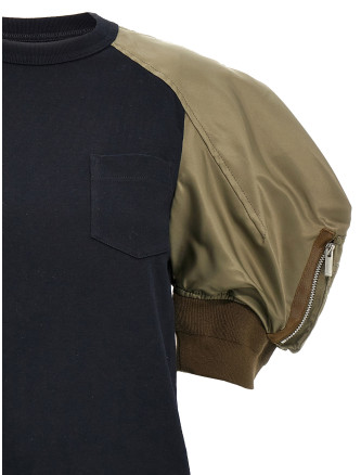 Nylon insert t-shirt #