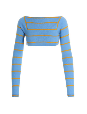 Cut-out cropped sweater