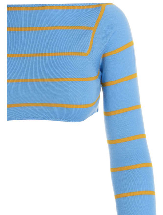 Cut-out cropped sweater #