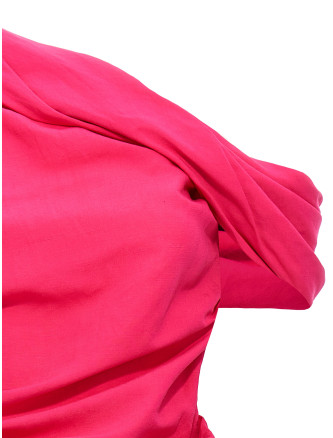 Draping neckline dress #