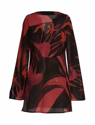 Printed short kaftano #