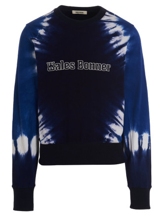 Logo embroidery tie dye sweatshirt