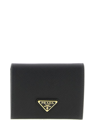 Logo leather wallet