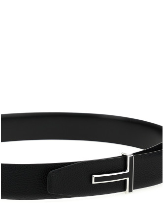 Logo leather belt #