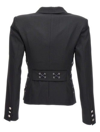 Single breast lace-up blazer jacket #