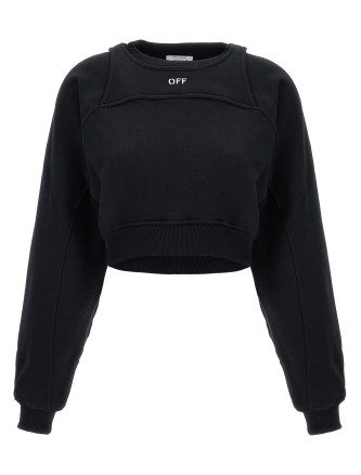 Logo embroidery sweatshirt