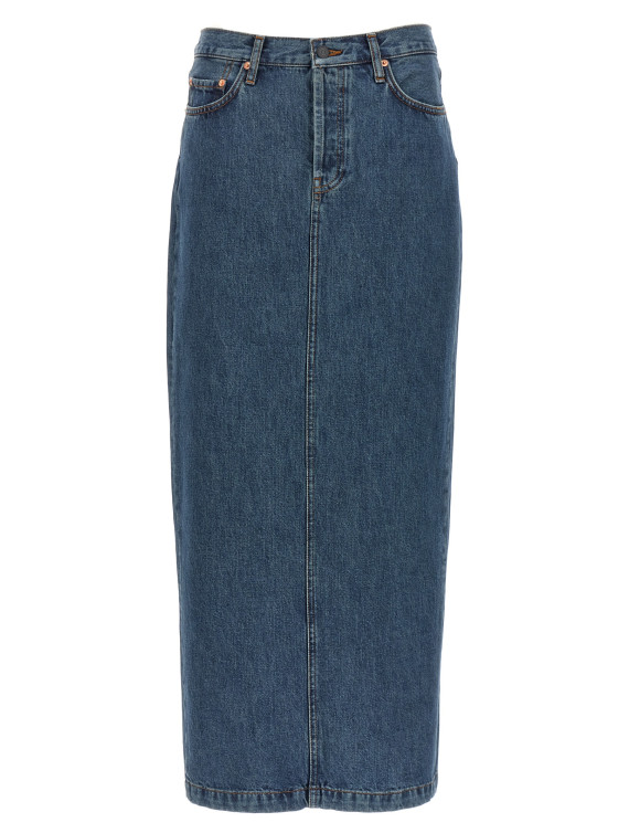 'Column' denim skirt #1