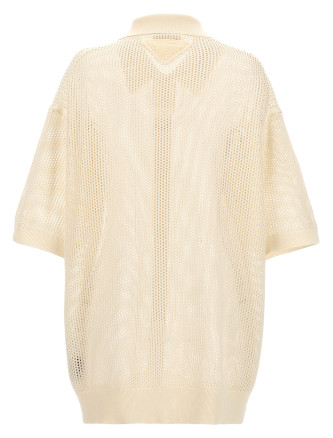 Mesh knit shirt #