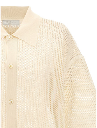 Mesh knit shirt #
