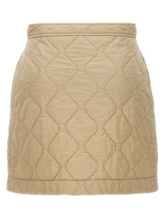Quilted nylon skirt #