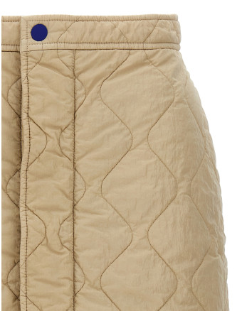 Quilted nylon skirt #