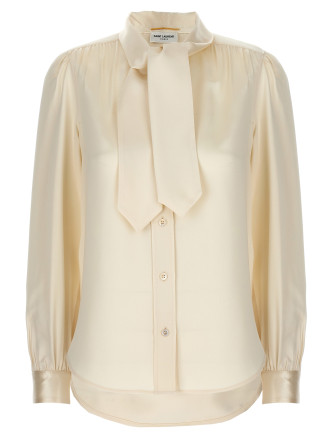 Lavalliere silk shirt